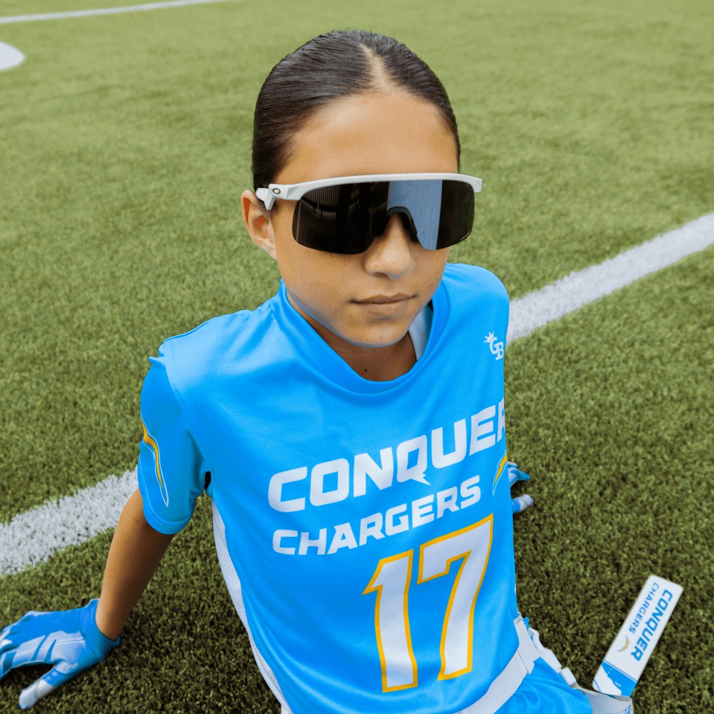 Oakley Sunglass Resistor (Youth Fit) Players Collection prizm black Lenses with pearl white Frame