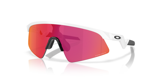 Oakley sunglass Resistor Sweep (Youth Fit) prizm field Lenses with polished white Frame