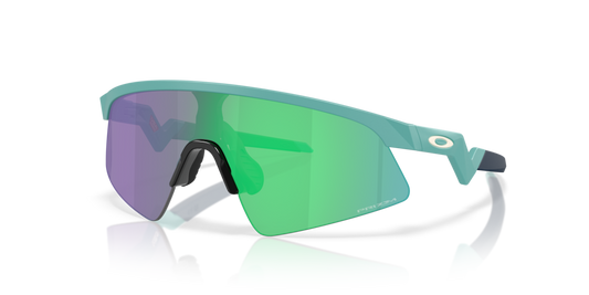 Oakley sunglass Resistor Sweep (Youth Fit) prizm jade Lenses withmatte pacific Frame