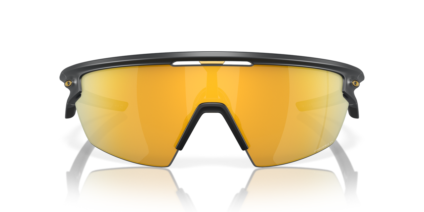Oakley Sunglass Sphaera prizm 24k polarized Lenses with matte carbon Frame