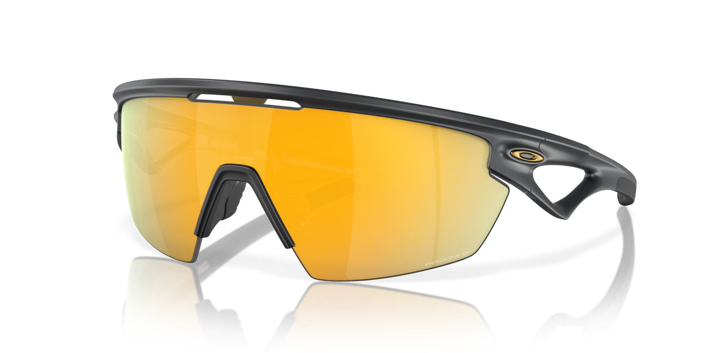 Oakley Sunglass Sphaera prizm 24k polarized Lenses with matte carbon Frame