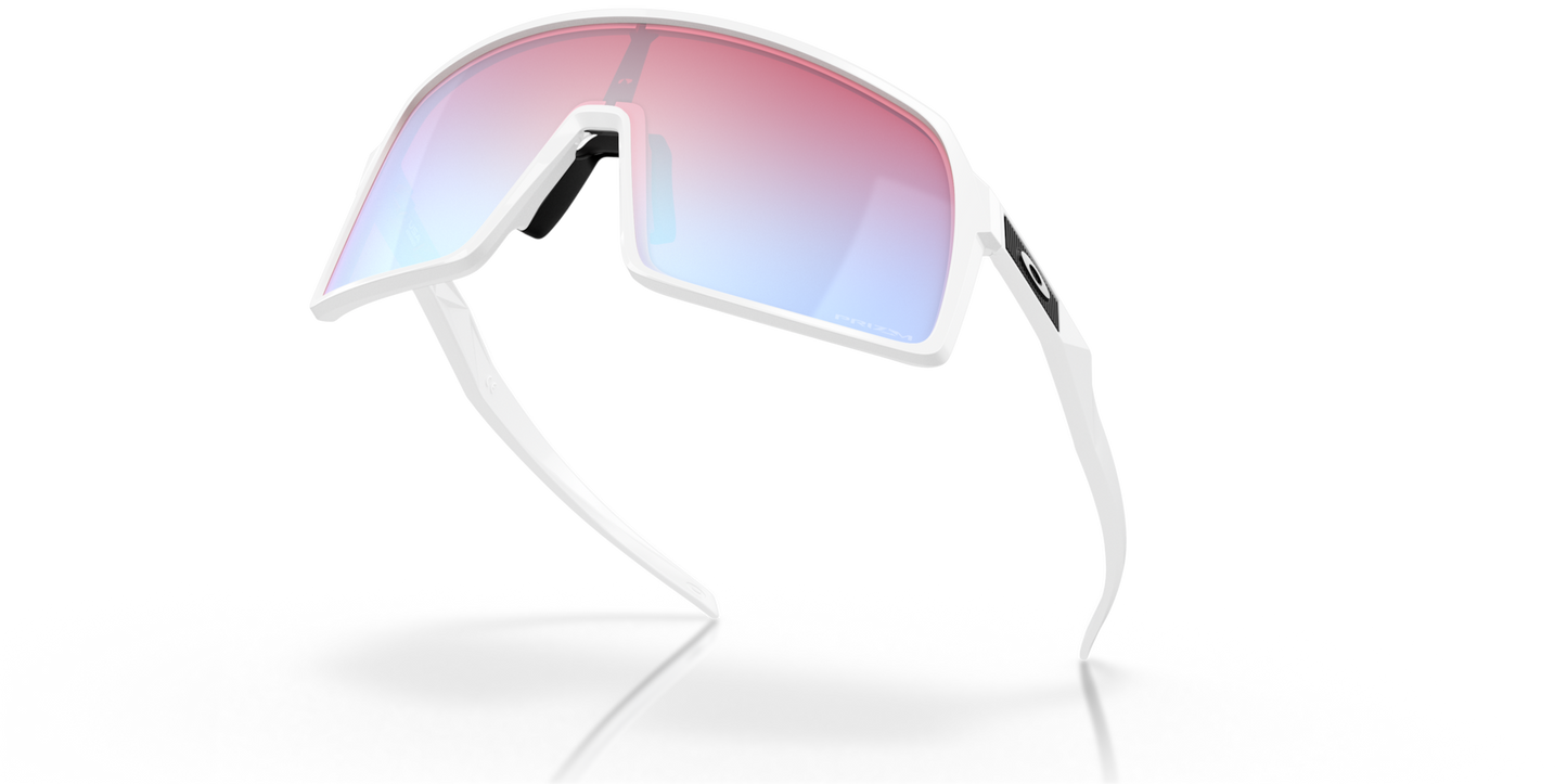 Oakley Sunglass Sutro prizm snow sapphire Lenses with polished white Frame