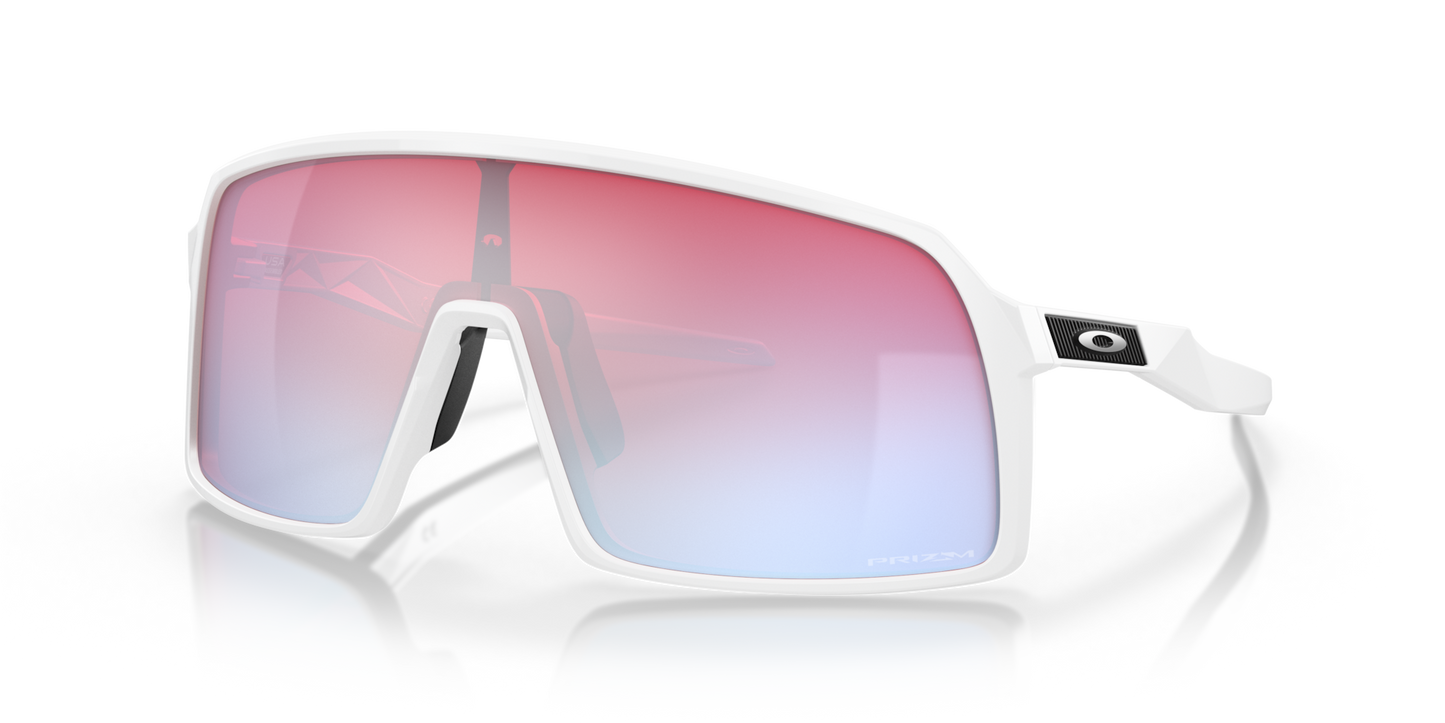 Oakley Sunglass Sutro prizm snow sapphire Lenses with polished white Frame