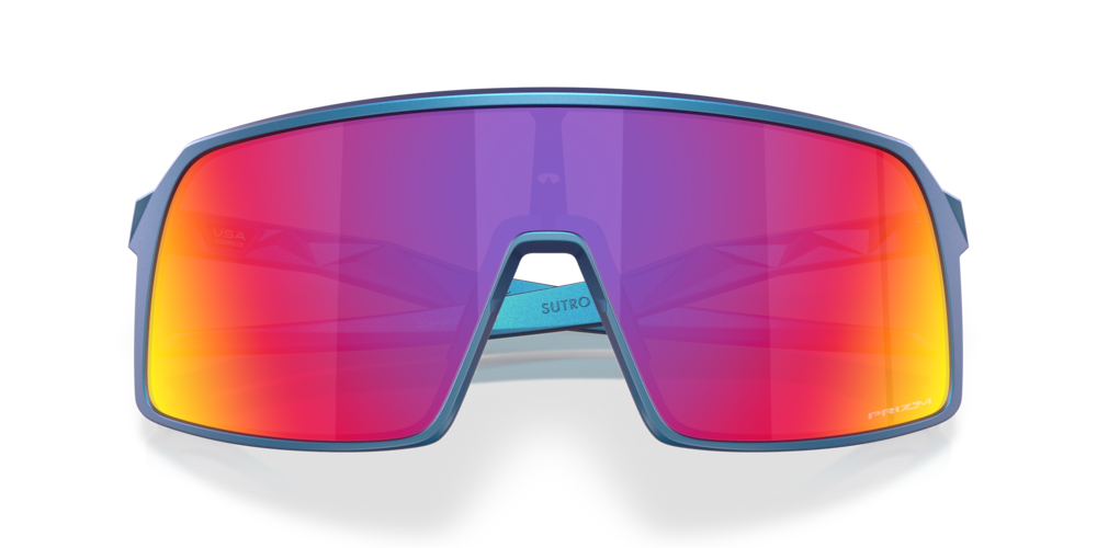 Oakley Sunglass Sutro prizm road Lenses with matte cyan/blue colorshift Frame