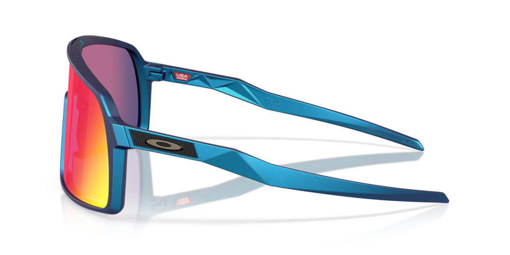 Oakley Sunglass Sutro prizm road Lenses with matte cyan/blue colorshift Frame