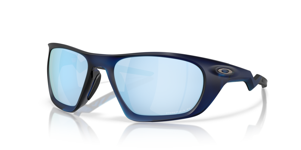 Oakley Sunglass Lateralis prizm deep water polarized Lenses with matte transparent blue Frame