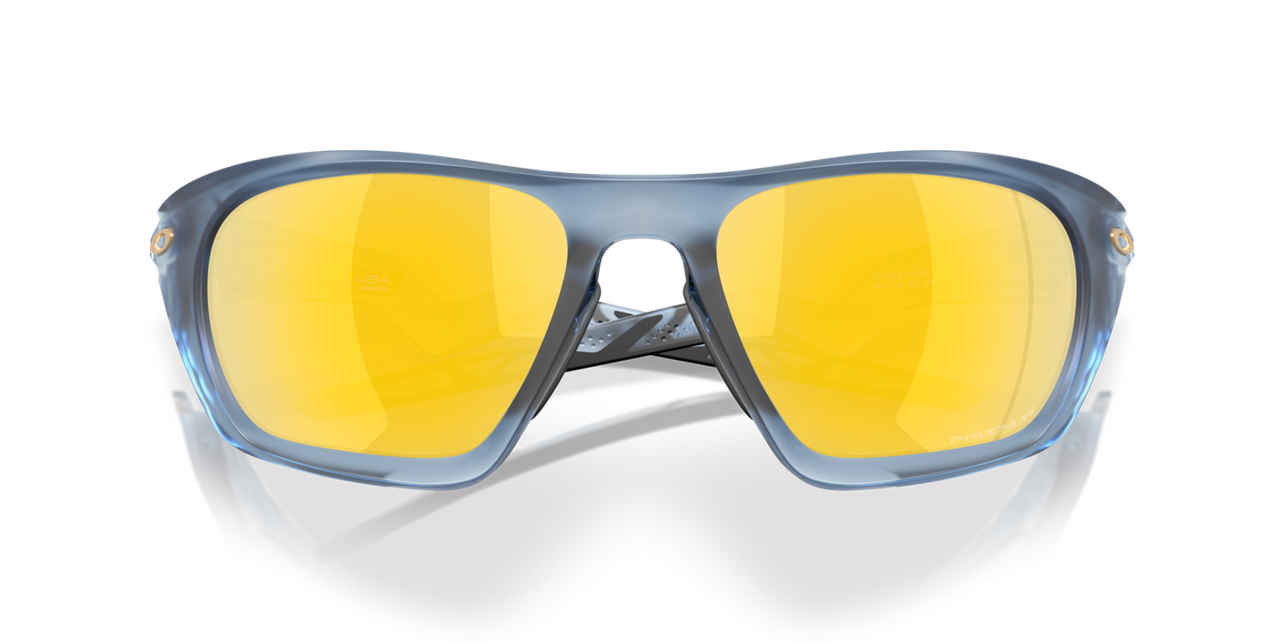 Oakley Sunglass Lateralis Polaris Collection prizm 24k polarized Lenses,  matte transparent abyss Frame