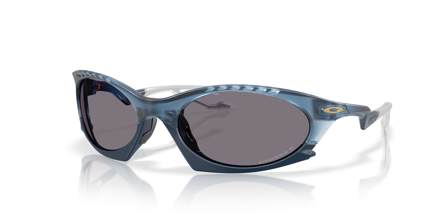 Oakley Sunglass Plantaris Polaris Collection prizm grey polarized Lenses,  matte transparent abyss Frame