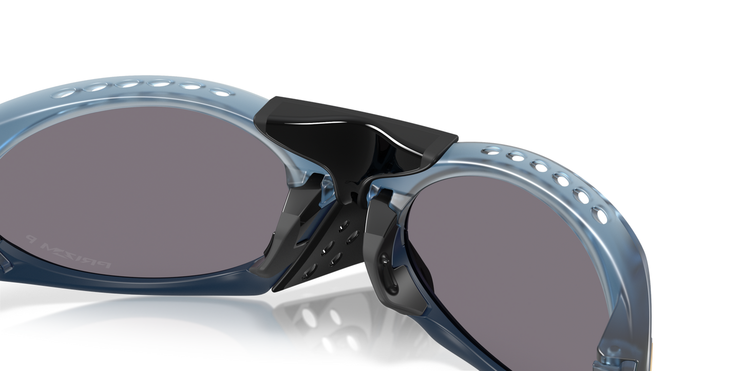 Oakley Sunglass Plantaris Polaris Collection prizm grey polarized Lenses,  matte transparent abyss Frame