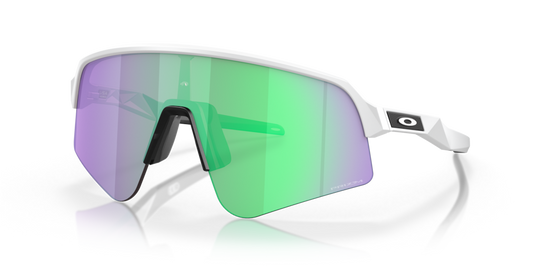 Oakley Sunglass Sutro Lite Sweep prizm road jade Lenses with matte white Frame