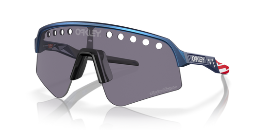 Oakley Sunglass Sutro Lite Sweep Troy Lee Designs Series prizm grey Lenses,  troy lee designs blue colorshift Frame