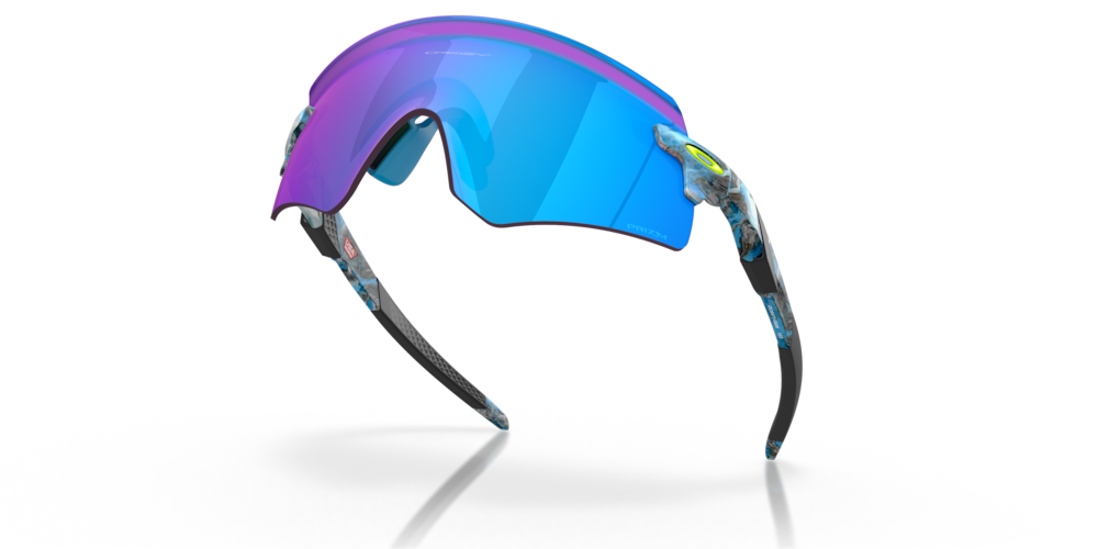 Oakley Sunglass Encoder Sanctuary Collection prizm sapphire Lenses with sanctuary swirl Frame