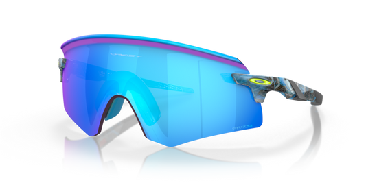 Oakley Sunglass Encoder Sanctuary Collection prizm sapphire Lenses with sanctuary swirl Frame