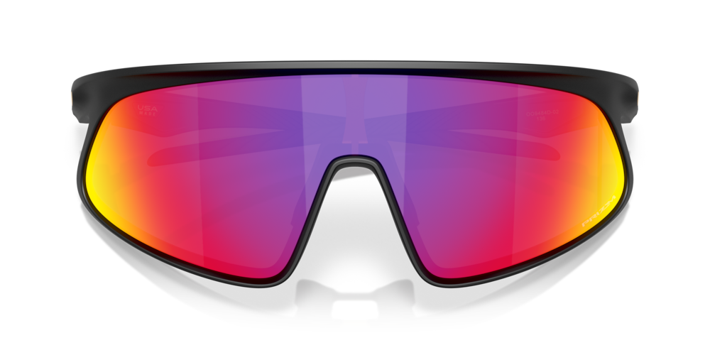 Oakey RSLV Sunglass with matte black Frame and prizm road Lens