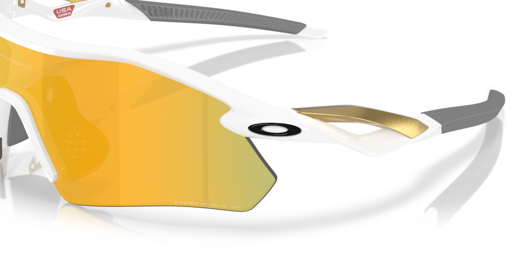 Oakley Sunglass Radar® Plateprizm 24k polarized Lenses with polished white Frame
