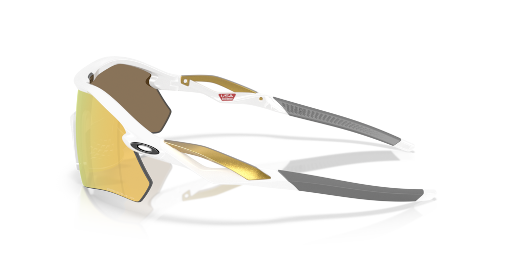 Oakley Sunglass Radar® Plateprizm 24k polarized Lenses with polished white Frame
