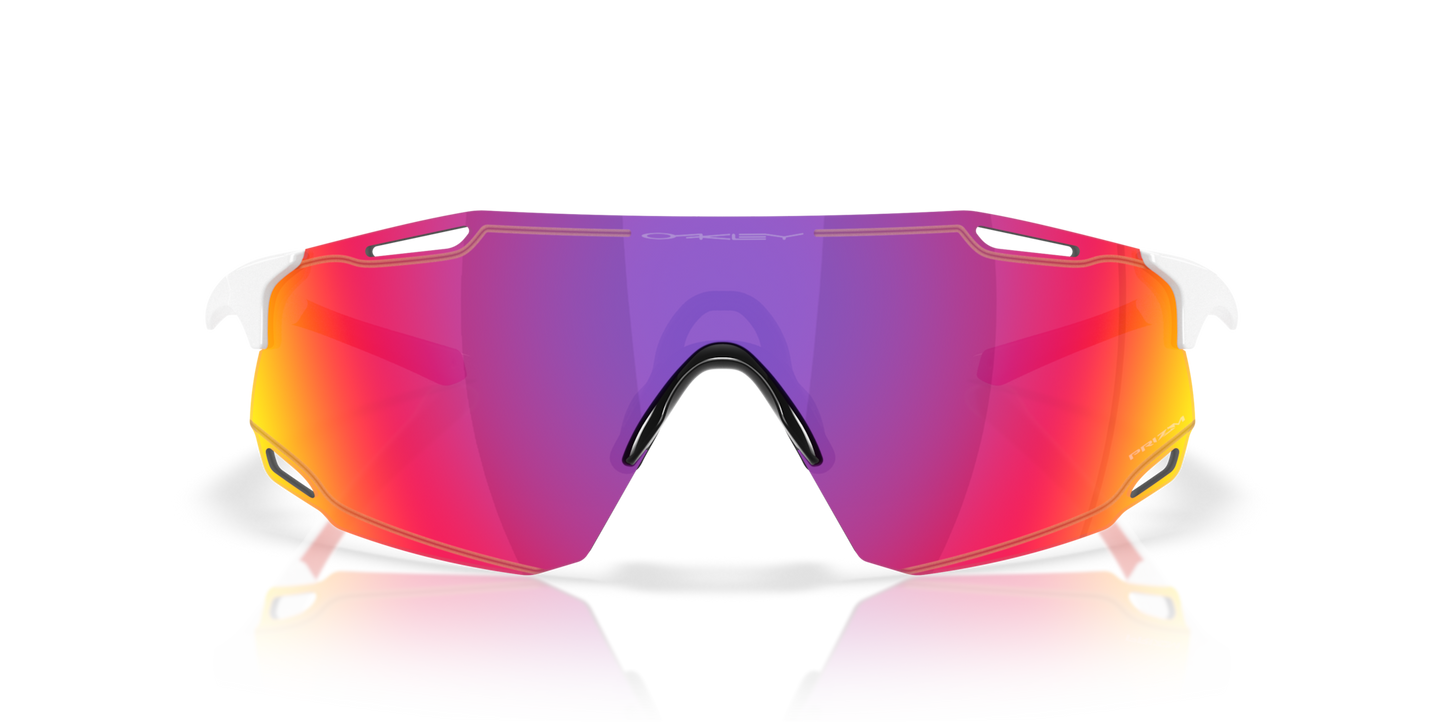 Oakley Suglass Cybr Dyno prizm road Lenses With polished white Frame