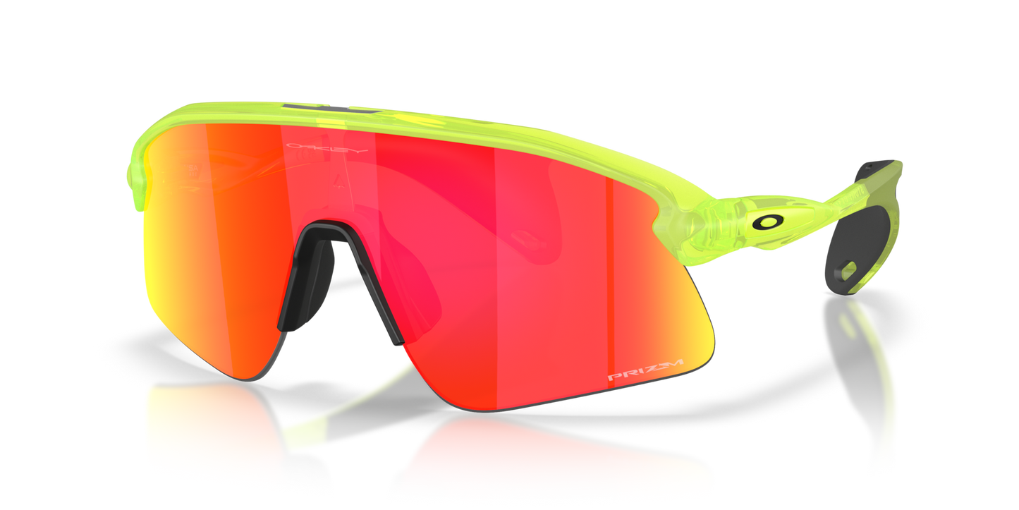 Oakley Sunglass Stunt Devil prizm ruby Lenses with matte uranium Frame