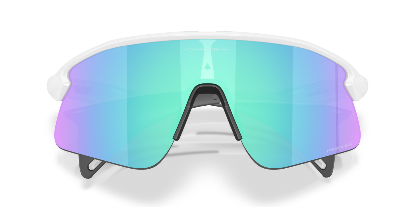 Oakley Sunglass Stunt Devil prizm sapphire Lenses with matte white Frame