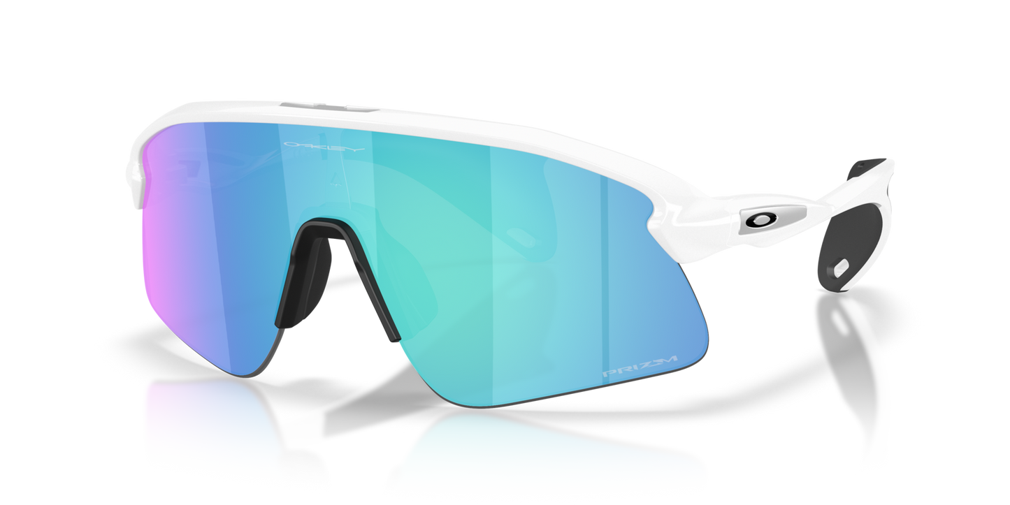Oakley Sunglass Stunt Devil prizm sapphire Lenses with matte white Frame