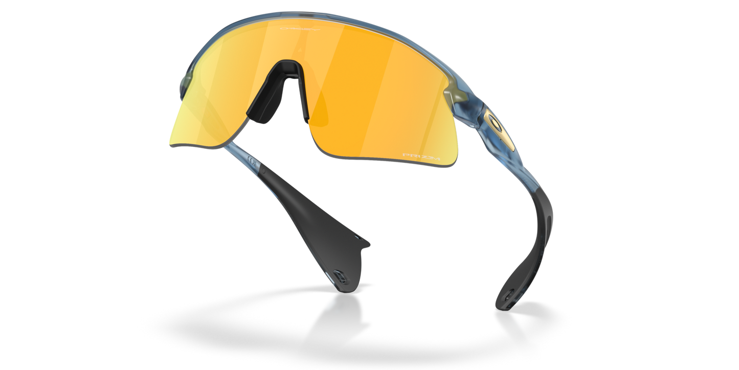 Oakley Sunglass Stunt Devil prizm 24k Lenses with  matte transparent abyss Frame
