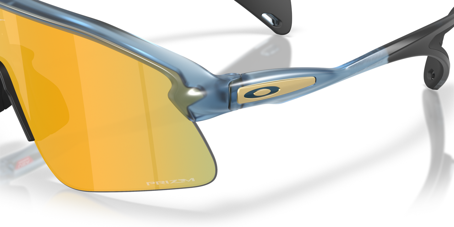 Oakley Sunglass Stunt Devil prizm 24k Lenses with  matte transparent abyss Frame