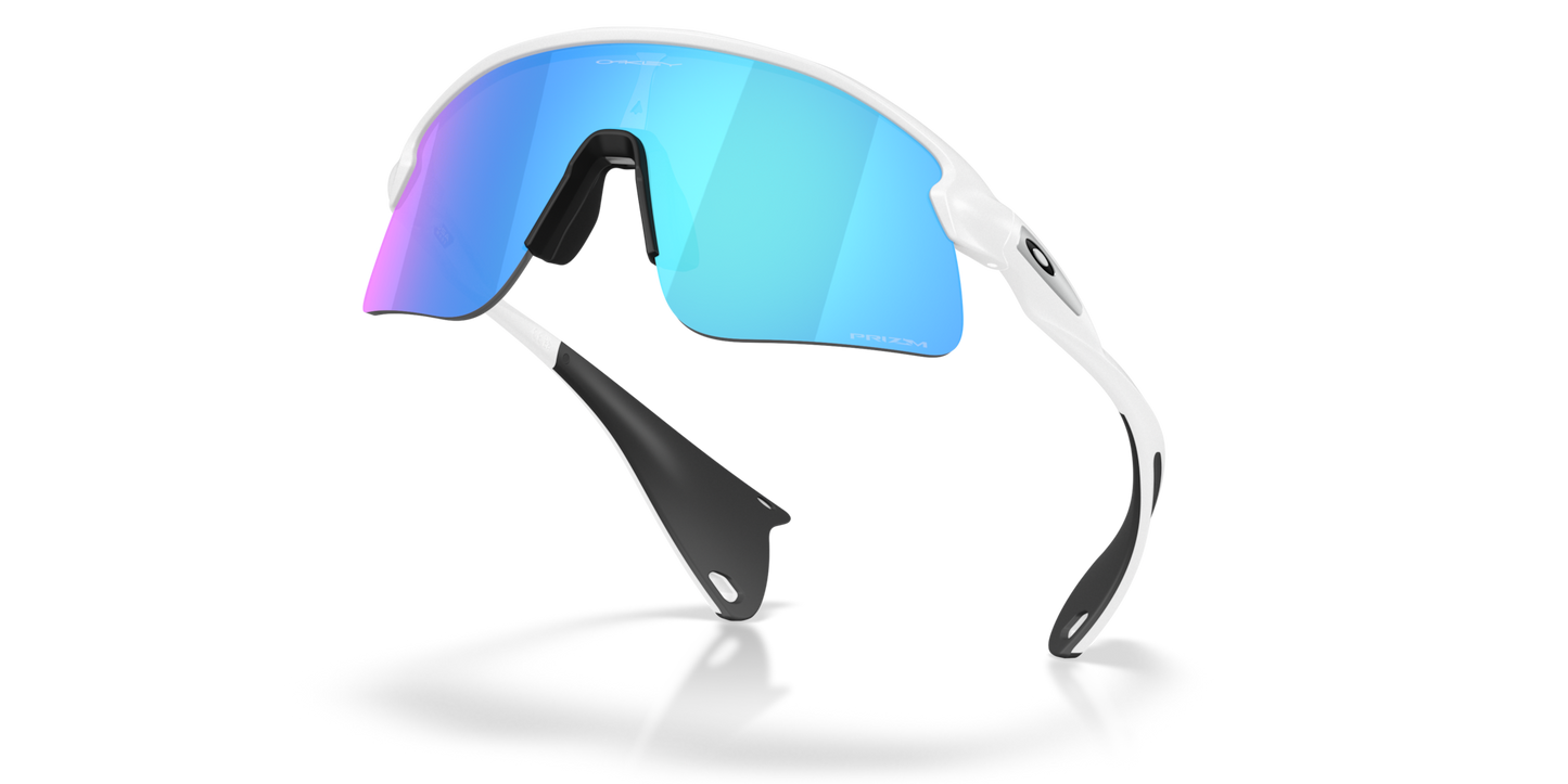Oakley Sanglass Stunt Devil S prizm sapphire Lenses With matte white Frame