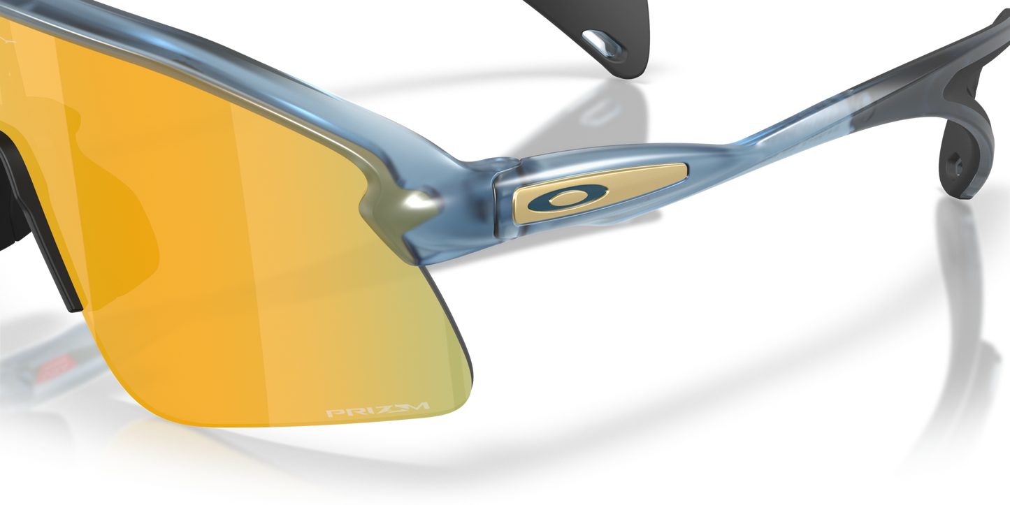 Oakley Sunglass Stunt Devil S prizm 24k Lenses,  matte transparent abyss Frame