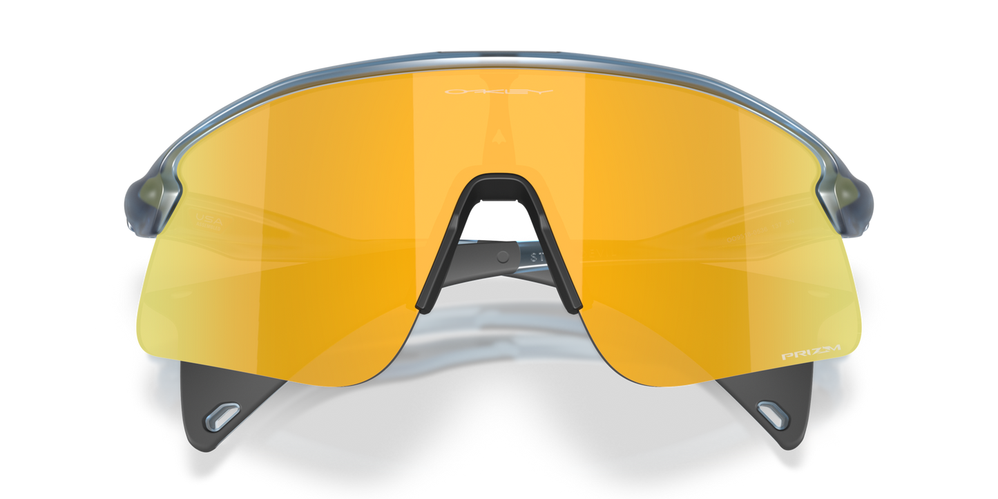 Oakley Sunglass Stunt Devil S prizm 24k Lenses,  matte transparent abyss Frame