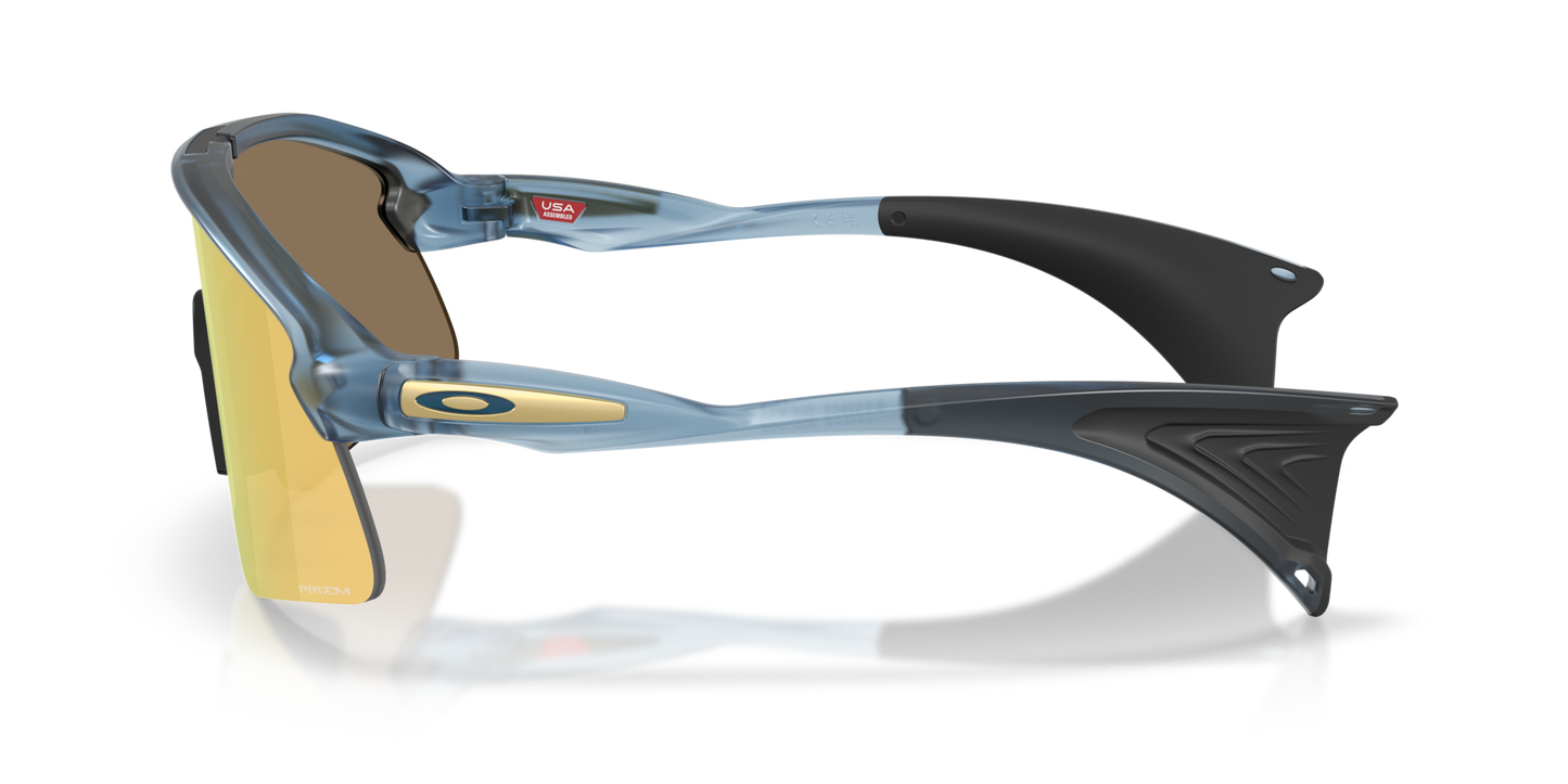 Oakley Sunglass Stunt Devil S prizm 24k Lenses,  matte transparent abyss Frame