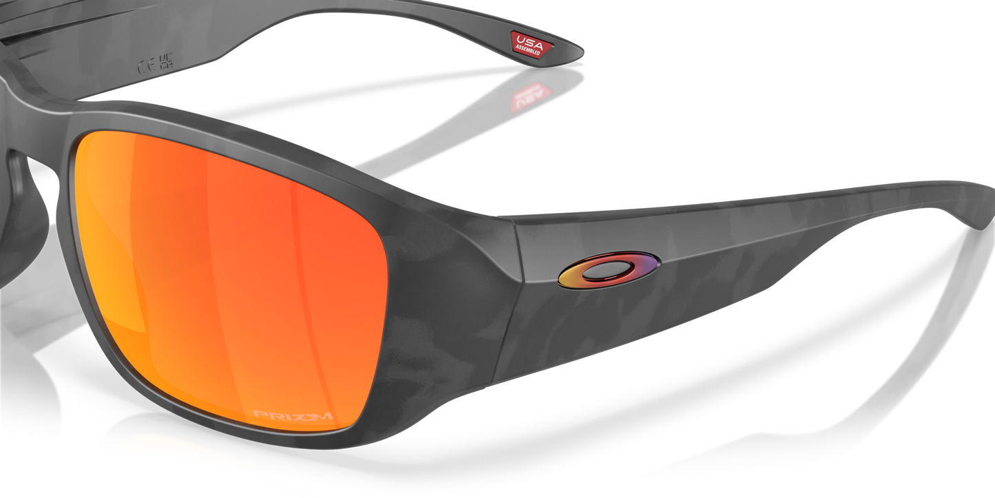 Oakley TOURNIQUET Matte Black Camo PRIZM Ruby Lens Sunglass