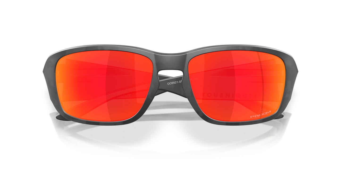 Oakley TOURNIQUET Matte Black Camo PRIZM Ruby Lens Sunglass