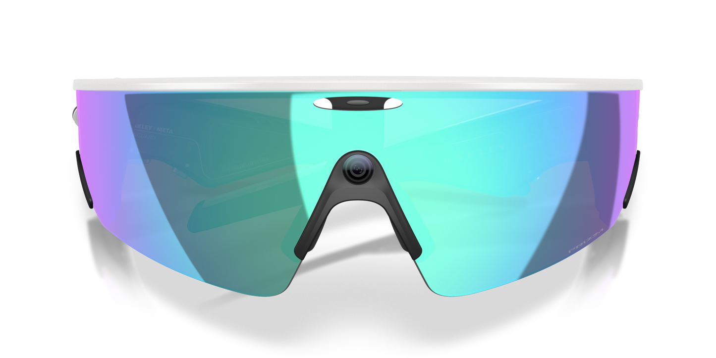 Oakley Sunglass Meta Vanguard prizm sapphire Lenses with white Frame