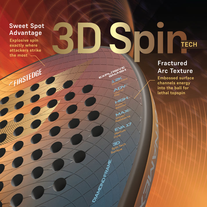 FirstEdge Dynamex 12K Carbon Fibre Padel Racket
