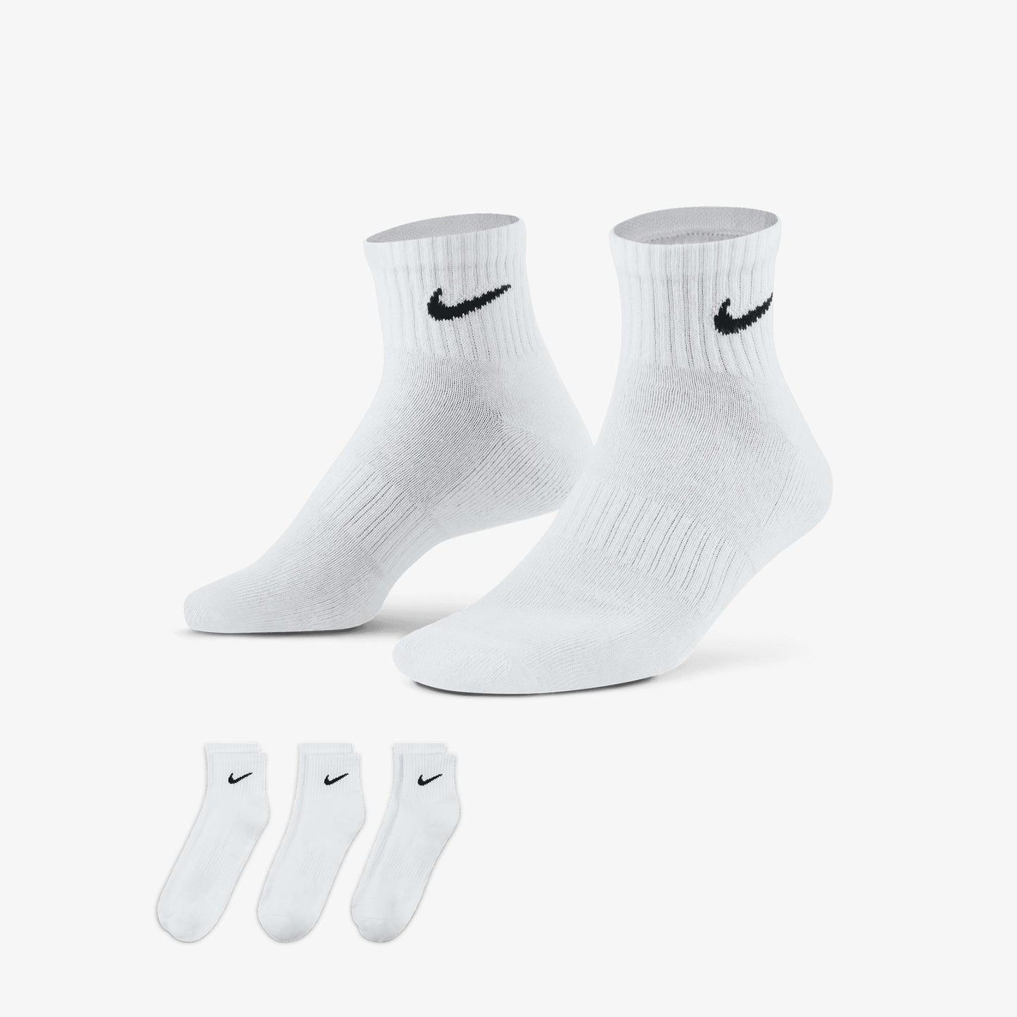 NIKE EVERYDAY TRAINING ANKLE SOCKS WHITE