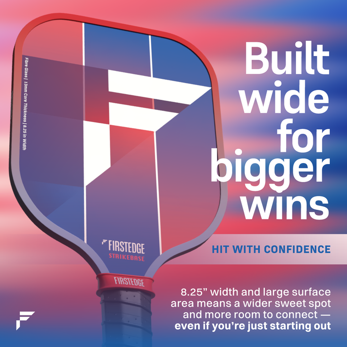 FirstEdge StrikeBase Fibreglass Grit Painted Pickleball Paddle