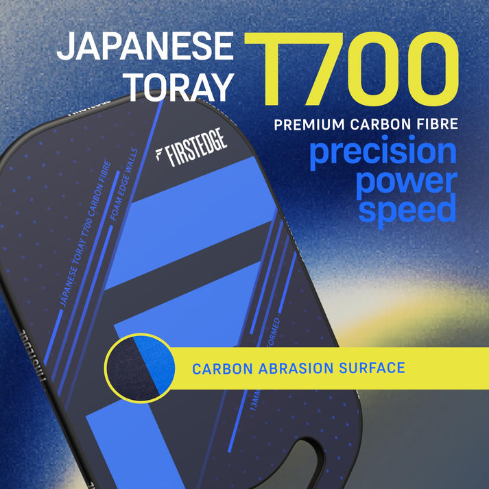 FirstEdge AeroFusion Japanese Toray T700 Carbon Fibre Edgeless Premium Thermoformed Pickleball Paddle (With Cover)