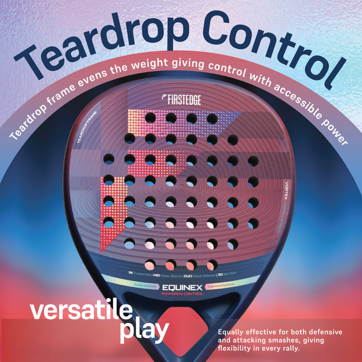 FirstEdge Equinex 3K Carbon Fibre Padel Racket