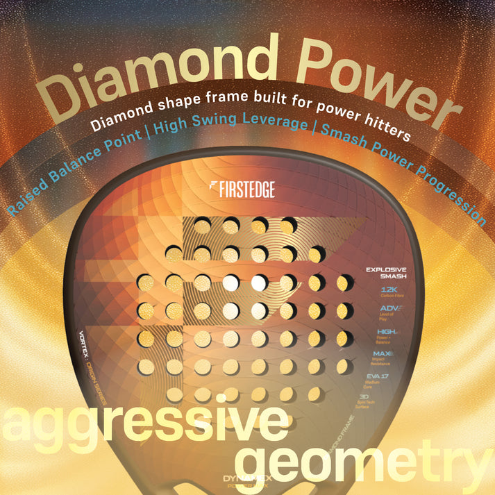 FirstEdge Dynamex 12K Carbon Fibre Padel Racket