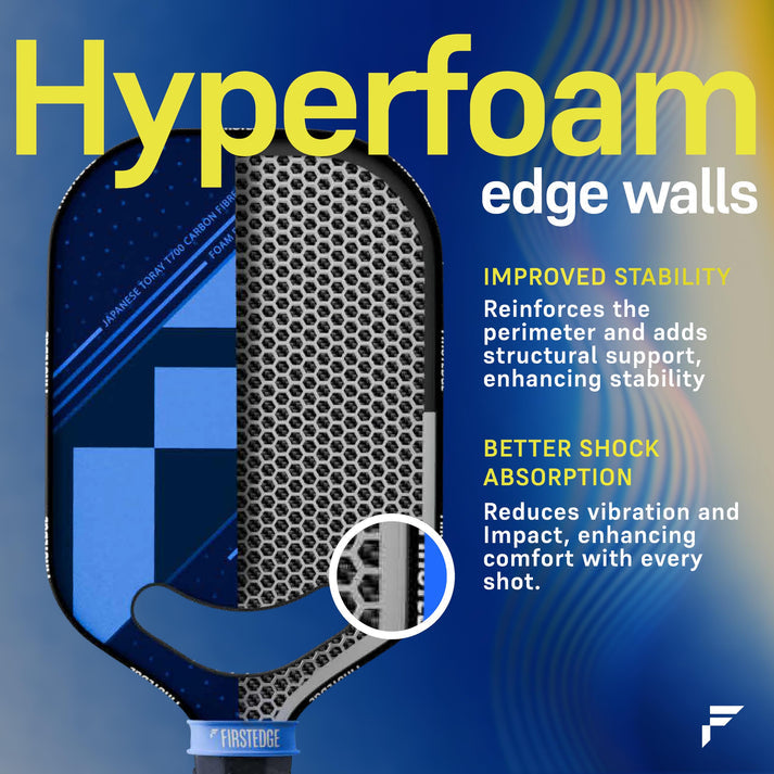 FirstEdge AeroFusion Japanese Toray T700 Carbon Fibre Edgeless Premium Thermoformed Pickleball Paddle (With Cover)