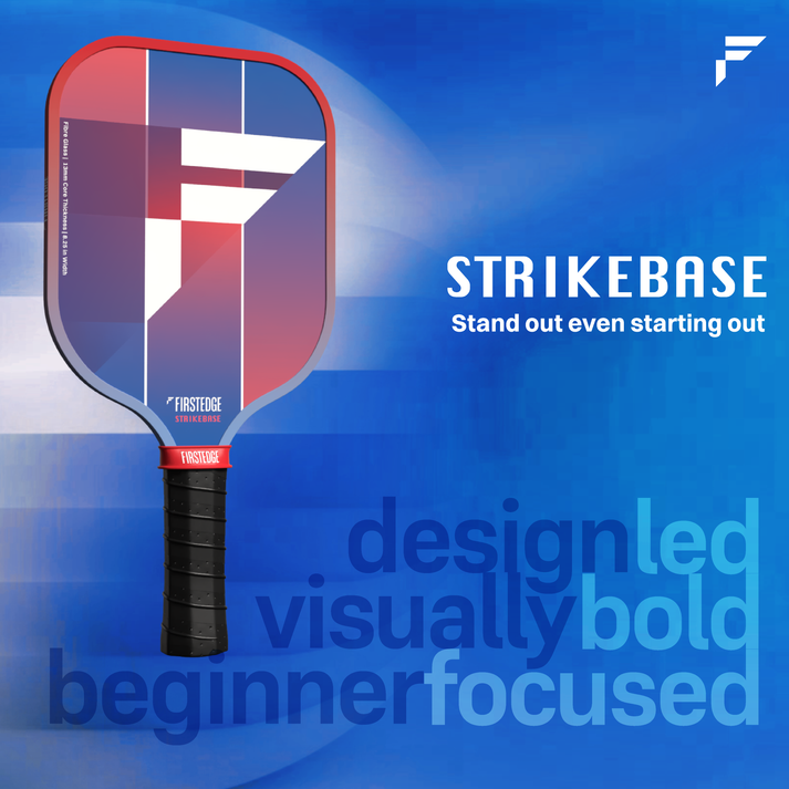 FirstEdge StrikeBase Fibreglass Grit Painted Pickleball Paddle