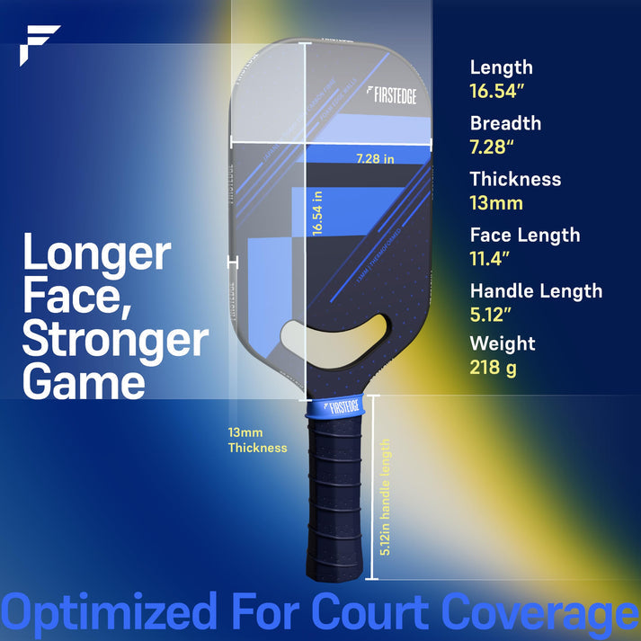 FirstEdge AeroFusion Japanese Toray T700 Carbon Fibre Edgeless Premium Thermoformed Pickleball Paddle (With Cover)