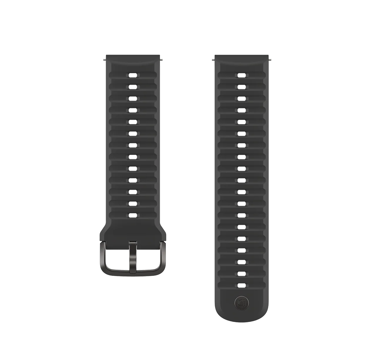 Coros 24mm Silicone band mono black
