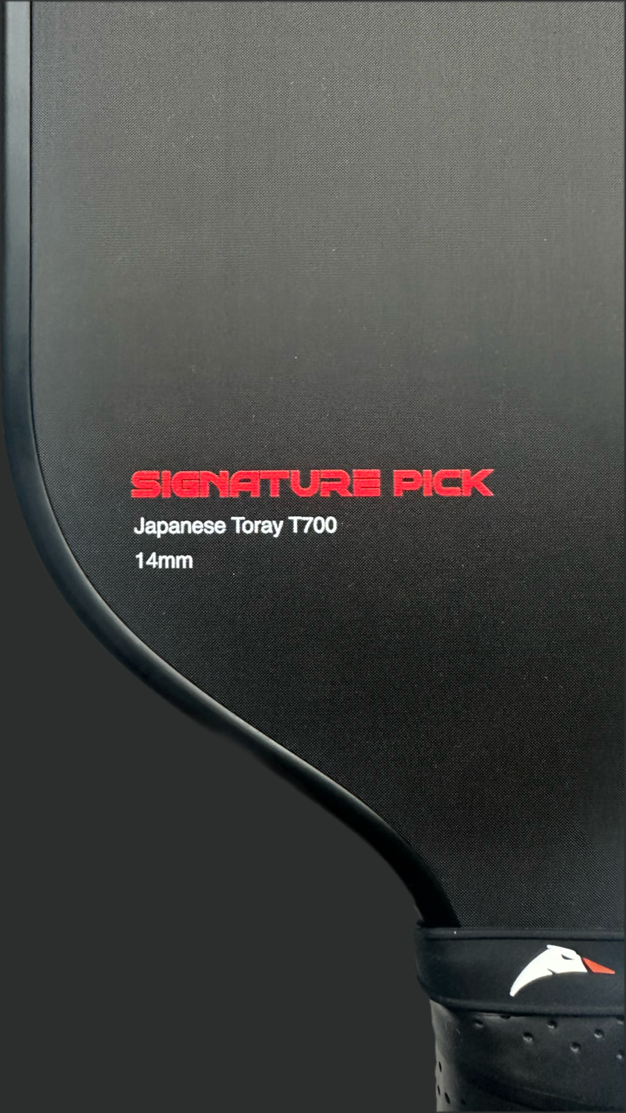 GOSE Signature Pick 14mm | Thermoformed | Toray T700 Raw Carbon Fibre Surface | Advanced Pickleball Paddle | High Power Output