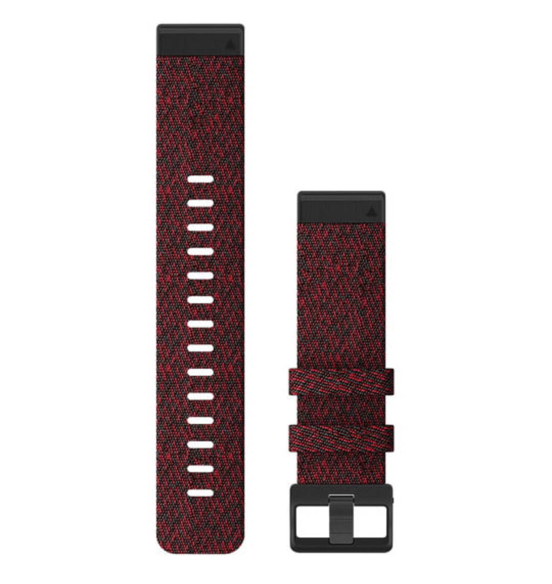Garmin QuickFit 22 Watch Strap Heathered Red Nylon