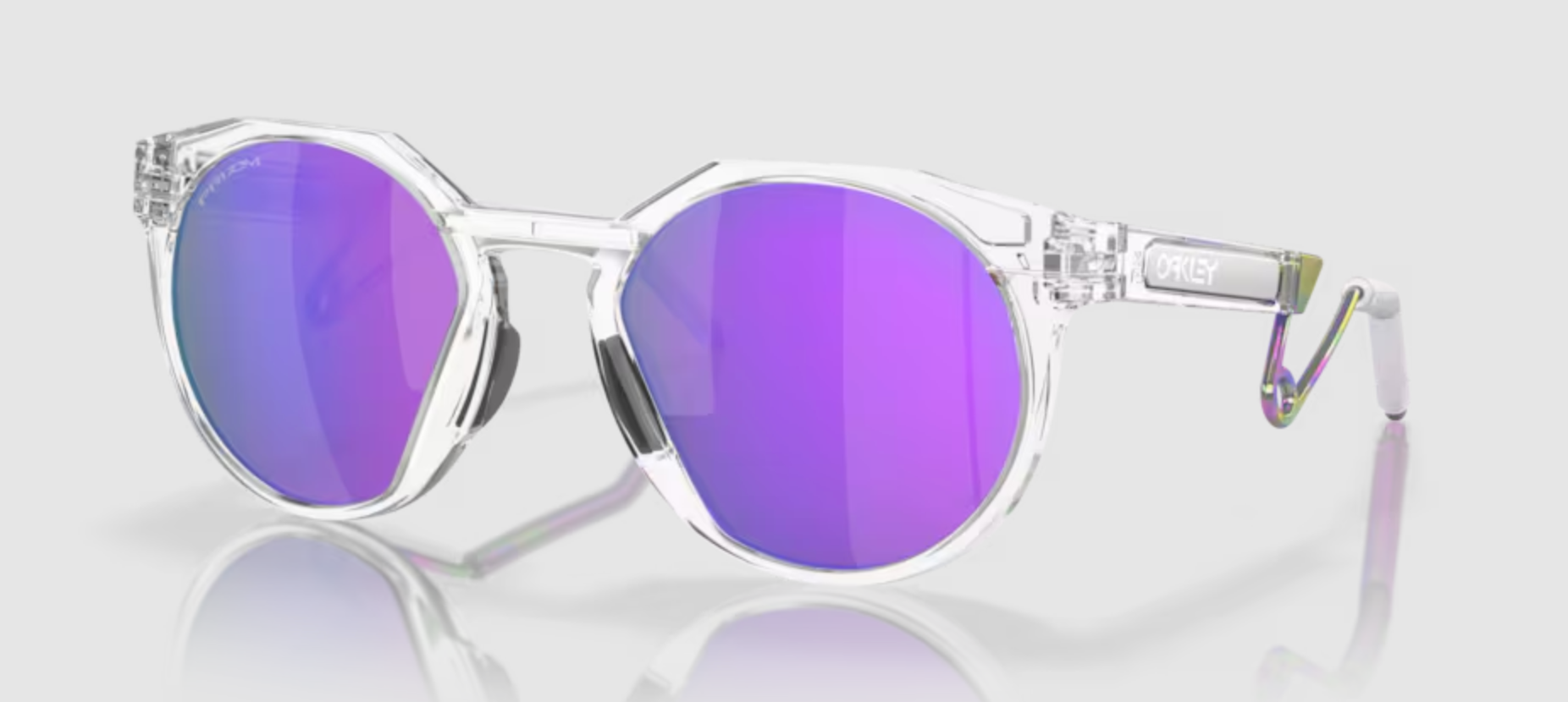 Oakley HSTN Metal Matte Clear with Prizm Violet Lens in Mumbai