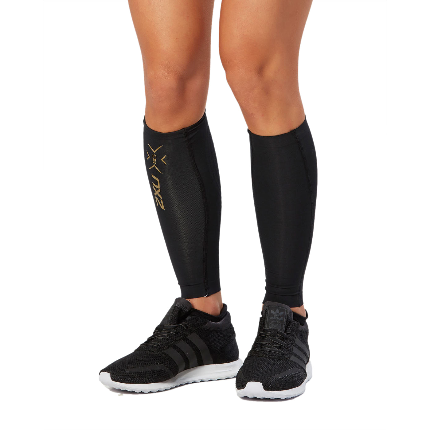 2XU Elite MCS Compression Calf Guards-Black/Gold