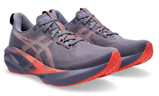 Asics Novablast 5 greyish purple/coral reef
