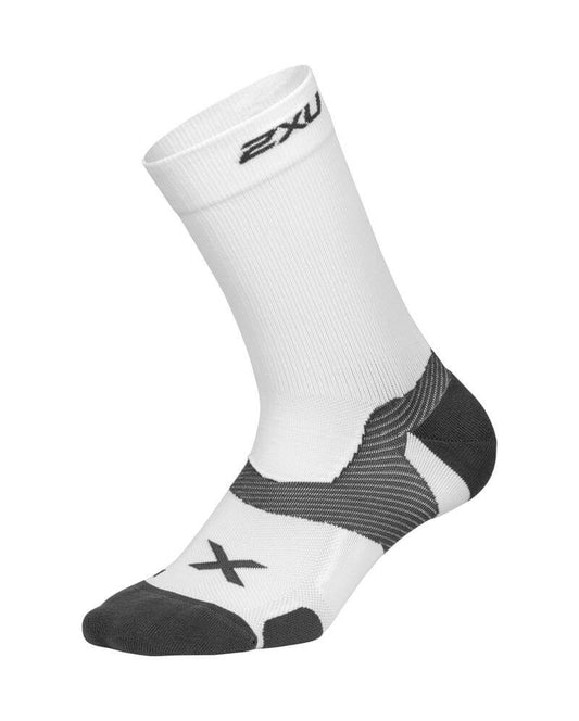 2XU VECTR Cushion Compression Socks-White/Grey