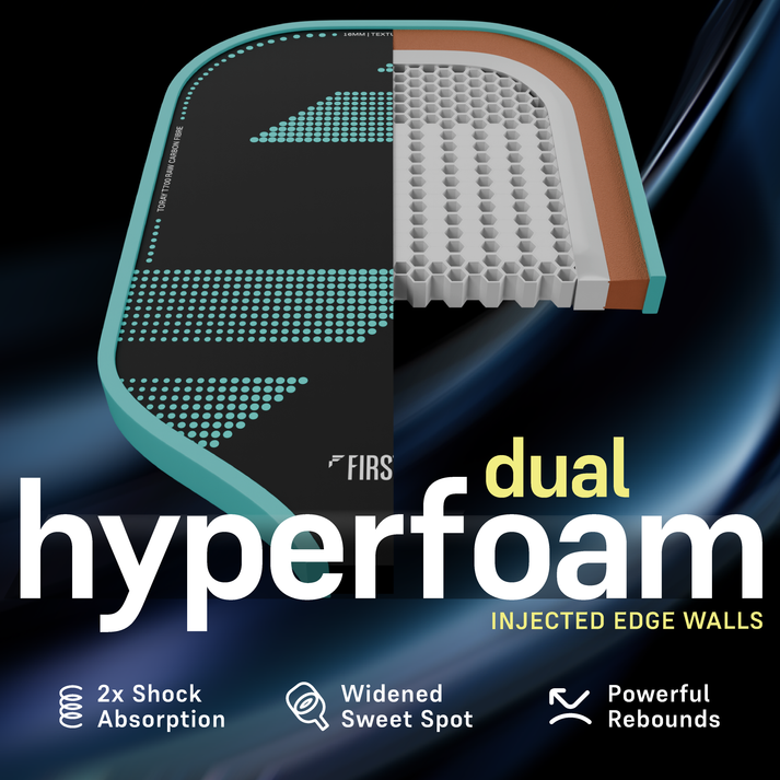 FirstEdge HyperCharge USPA Approved Propulsion Core (Gen 3) Japanese Toray T700 Carbon Fibre Pickleball Paddle (With Cover)
